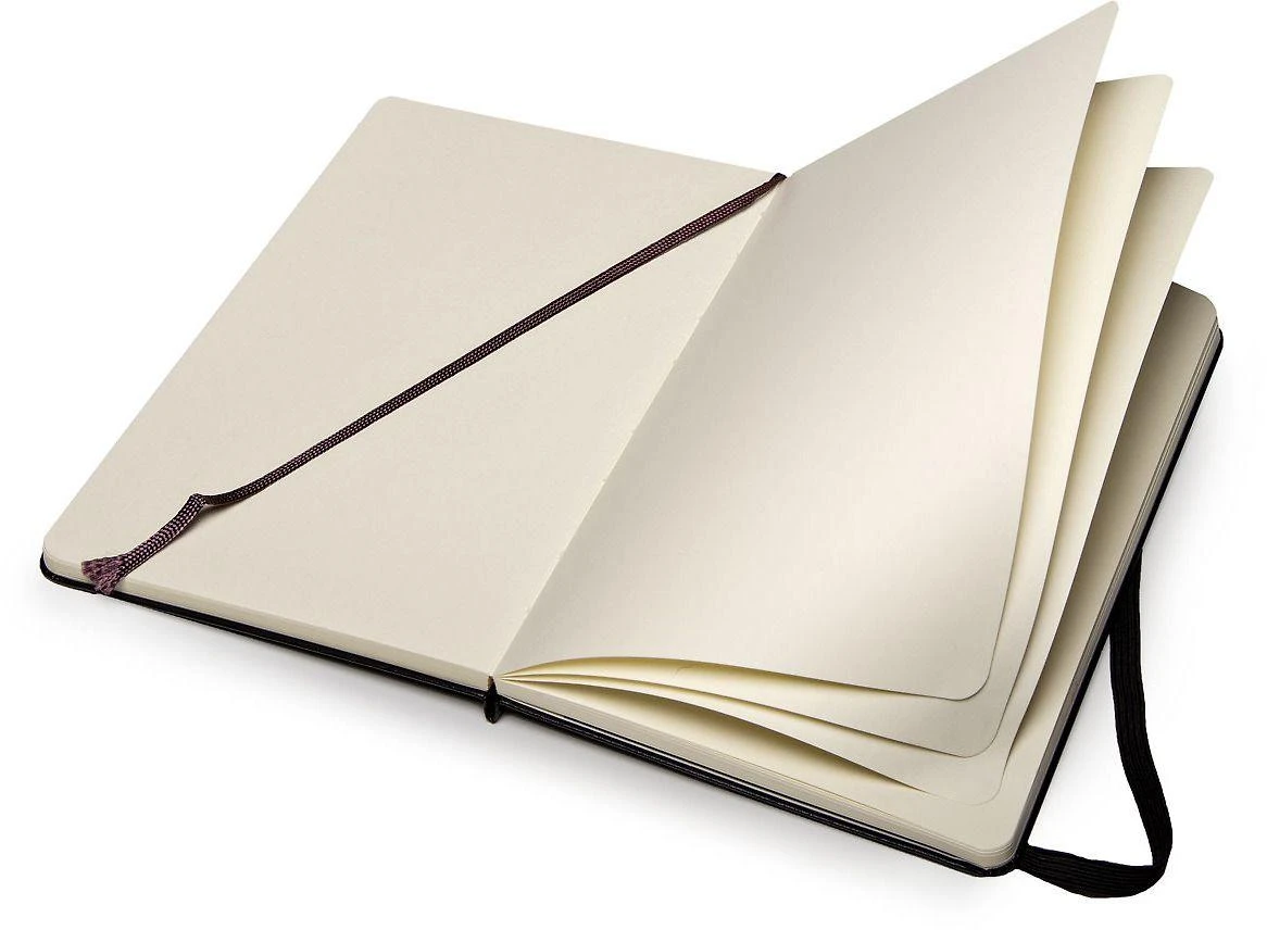 Užrašų knygutė Moleskine Sketchbooks 13x21cm, baltais lapais, kietu viršeliu, juodos spalvos