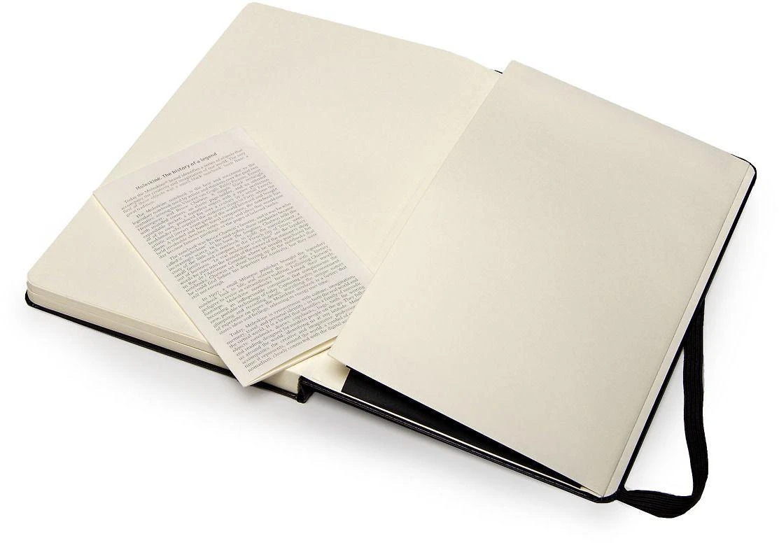 Užrašų knygutė Moleskine Sketchbooks 13x21cm, baltais lapais, kietu viršeliu, juodos spalvos