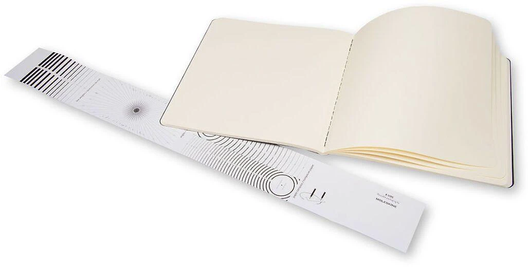Užrašų knygutė Moleskine Sketch Album 19x19cm, baltais lapais, minkštu viršeliu, juodos spalvos