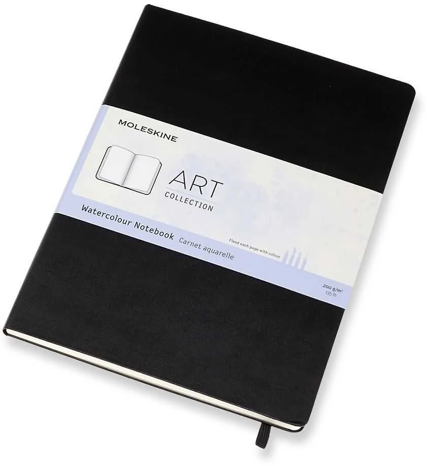 Moleskine Art Watercolor A4 akvarelės bloknotas, juodas