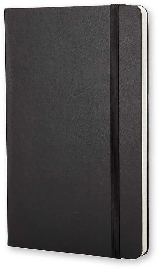 Užrašų knygutė Moleskine Classic 13x21cm, langeliais, kietu viršeliu, juodos spalvos