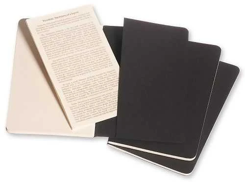 Užrašų knygelė Moleskine Cahier, 13x21cm,taškuotais lapais, minkštu viršeliu, juodos spalvos