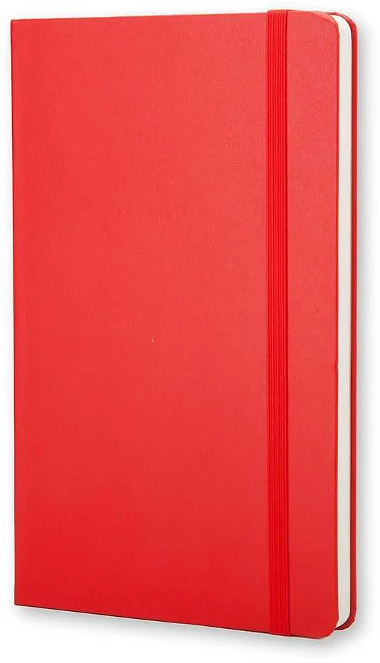 Užrašų knygutė Moleskine Classic 9x14cm, baltais lapais, kietu viršeliu, raudonos spalvos