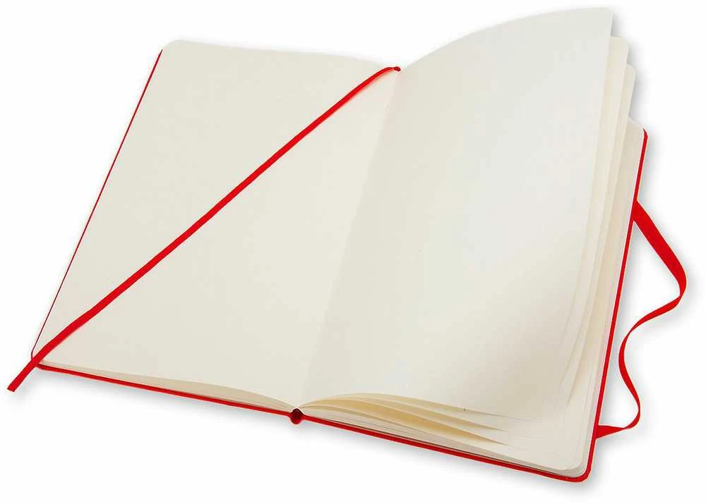 Užrašų knygutė Moleskine Classic 9x14cm, baltais lapais, kietu viršeliu, raudonos spalvos