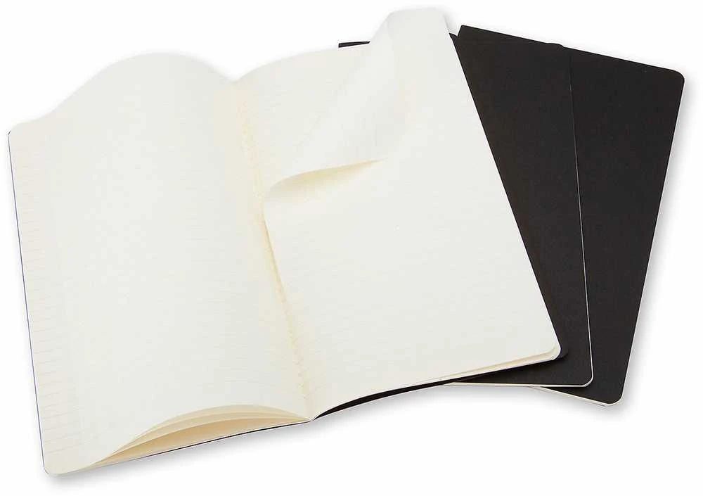 Užrašų knygutė Moleskine Cahier 9x14cm, linijomis, minkštu viršeliu, juodos spalvos
