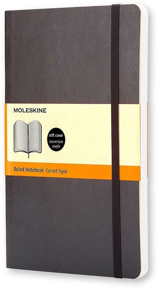 *Užrašų knygutė Moleskine Classic 9x14cm, linijomis, minkštu viršeliu, juodos spalvos