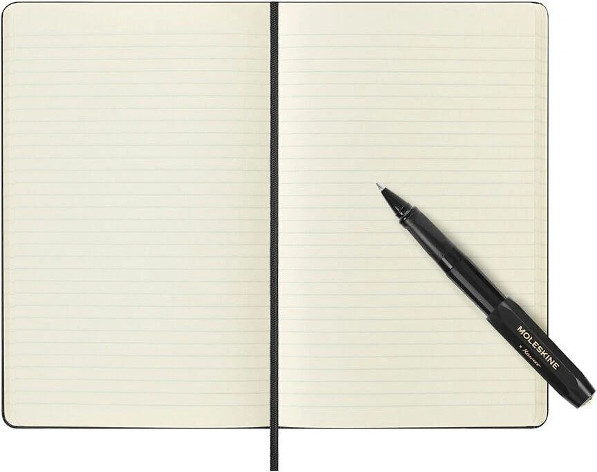 Moleskine Rinkinys KAWECO X MOLESKINE, pióro kulkowe + notes L (13x21cm), w linijos, juoda