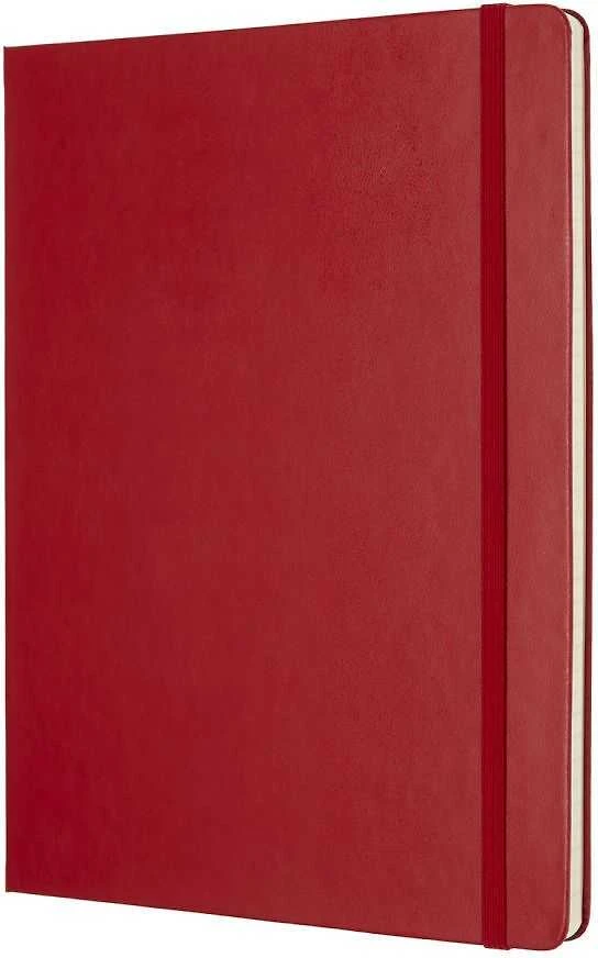 Užrašų knygutė Moleskine Classic 19x25cm, linijomis, kietu viršeliu, raudonos spalvos