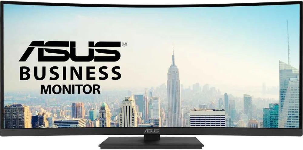Monitorius ASUS VA34VCPSR 34 colių VA WLED lenktas 1500R UWQHD 21:9 100Hz 300cd/m2 4ms HDMI DP USB-C USB šakotuvas 3xUSB 3.2 G1 Type-A RJ45 Juodas