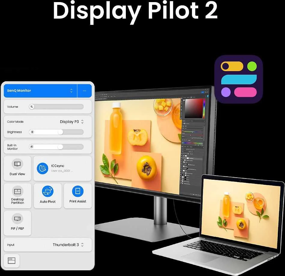 Monitorius BENQ PD3225U 32inch UHD IPS 60Hz 5ms Thunderbolt 3 USB-C 90W DP HDMI