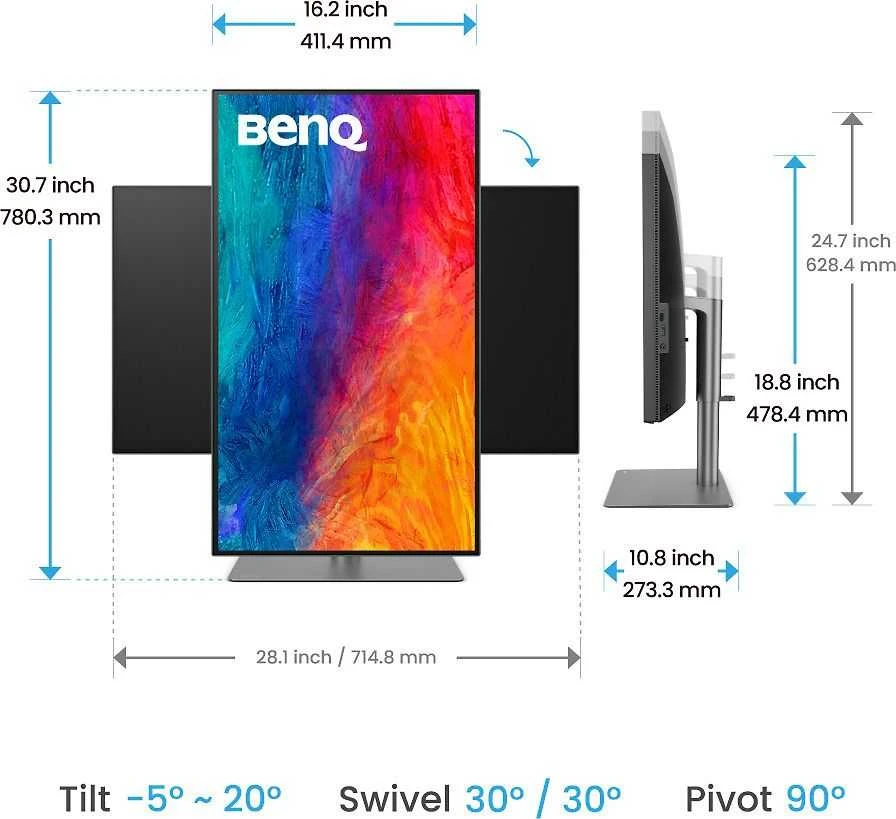 Monitorius BENQ PD3225U 32inch UHD IPS 60Hz 5ms Thunderbolt 3 USB-C 90W DP HDMI