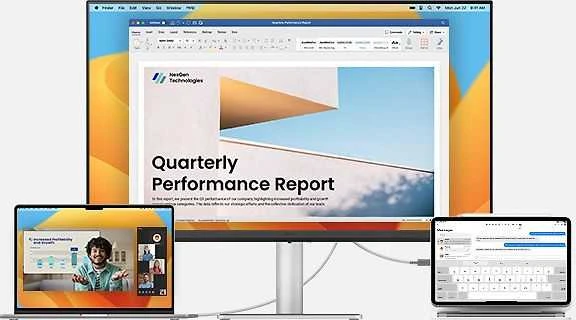 Monitorius BENQ MA270U, skirtas MAC 27 colių IPS 4K 400cd/m2 5ms HDMIx2 USB-Cx2 90W ir 15W Pivot garsiakalbiams