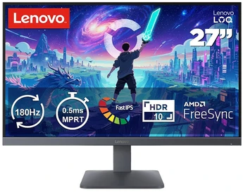 Monitorius Lenovo | LOQ 27Q-10 | 27 " | IPS | QHD | 16:9 | 180 Hz | 0.5/1/2/3/4 ms | 2560 x 1440 pikselių | 300 cd/m² | 2 | Pilkas