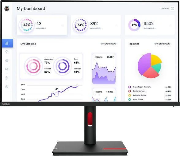 Monitorius Lenovo | ThinkVision | T32p-30 | 31.5 " | IPS | 16:9 | 60 Hz | 4 ms | 3840 x 2160 pikselių | 350 cd/m² | HDMI jungtys quantity 1 | Juodas | Garantija 36 mėn.