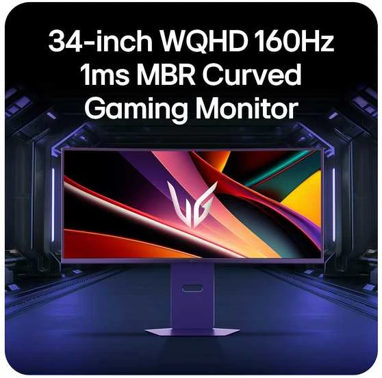 Žaidimų monitorius LG UltraGear 34G600A-B, 34" UWQHD (3440x1440) lenktas VA, 21:9, 160Hz, 1ms, HDR10, FreeSync