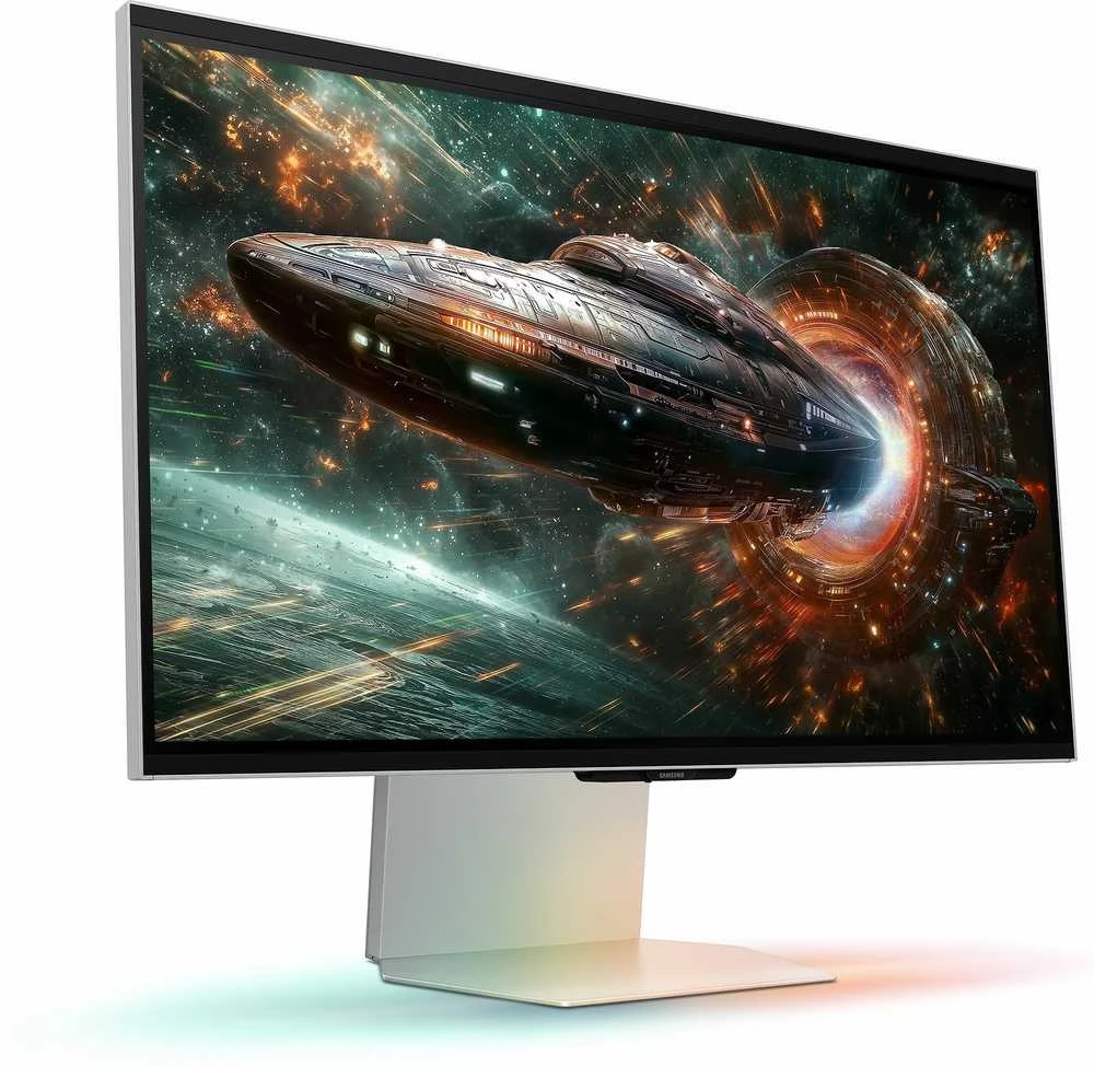 „Samsung Odyssey 3D G90XF“, 27 colių įstrižainės 4K žaidimų monitorius, 165 Hz, IPS, 3D, suderinamas su G-SYNC
