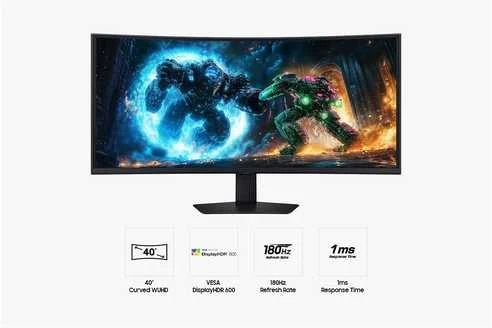 Lenktas žaidimų monitorius Samsung Odyssey G7 LS40FG756EUXEN | 21:9 | VA | WUHD (5120 x 2160) | VESA DisplayHDR 600/HDR10+