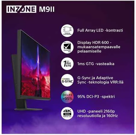 Monitorius Sony INZONE M9II - 160Hz | 4K | 26,9" | IPS | 1 ms