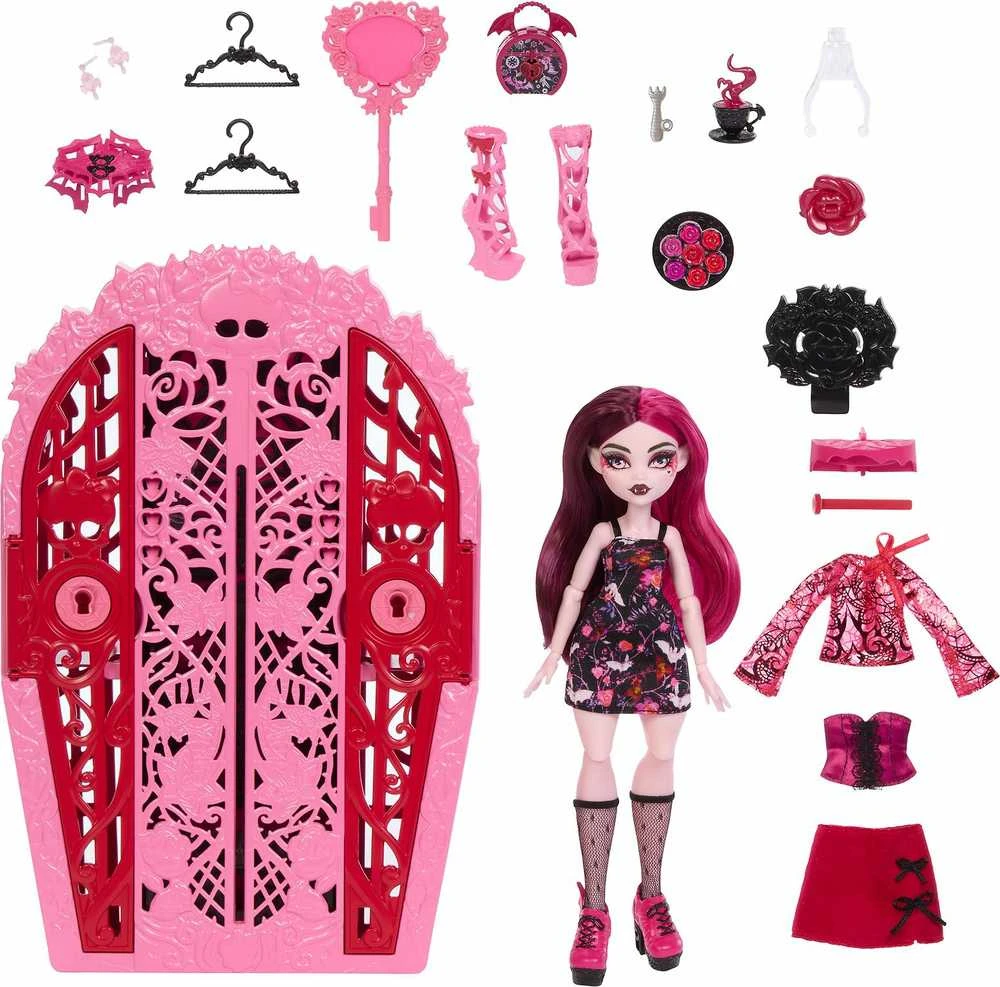 Mattel MONSTER HIGH SKULTIMATES siurprizų rinkinys – Drakulaura, vidurnakčio sodo serija (HYT72)