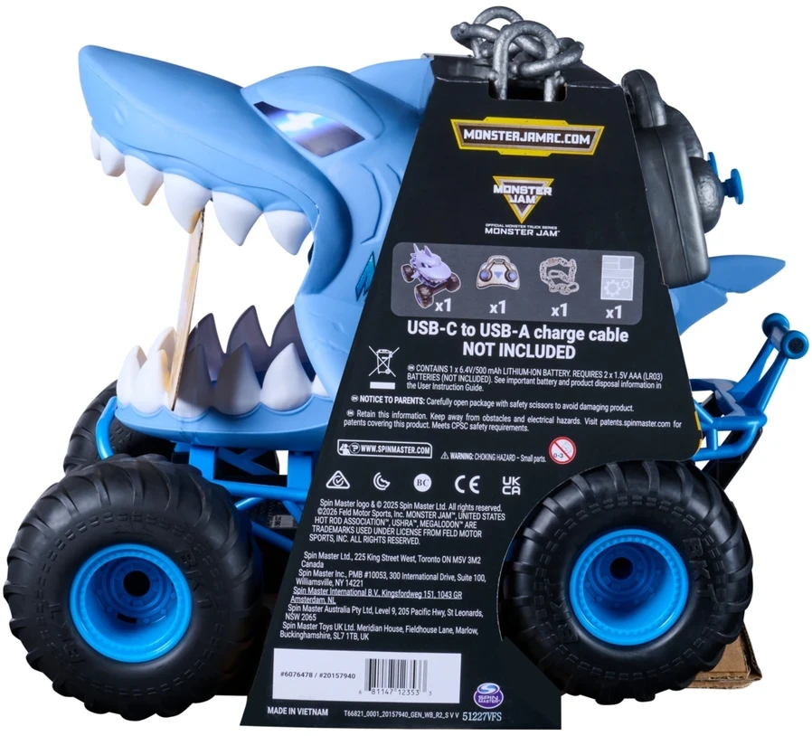 MONSTER JAM RC automobilis „Megalodonas“, 1:15
