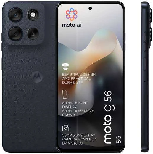 MOTOROLA G56 Juodas OYSTER 8/256GB