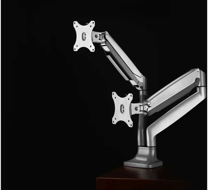Laikiklis Mozi Dual Ekranas Gas Spring Desk Stovas dviem ekranams