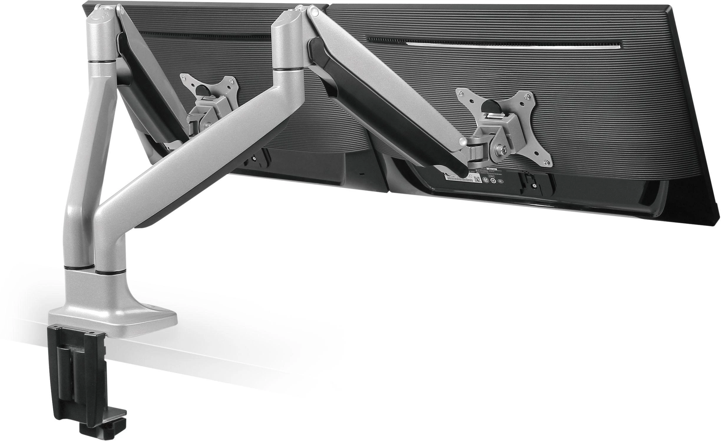 Laikiklis Mozi Dual Ekranas Gas Spring Desk Stovas dviem ekranams
