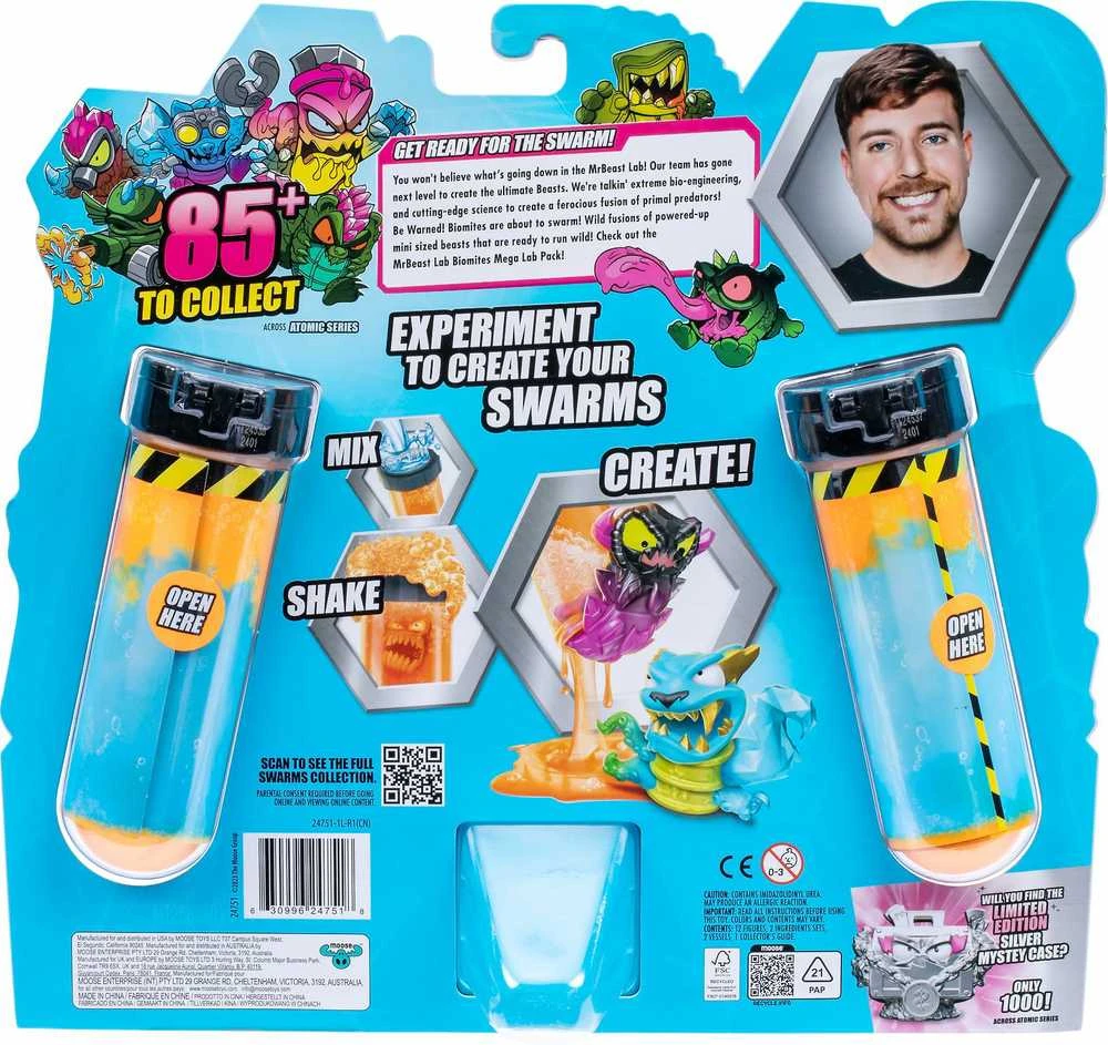 MrBeast Lab Swarms Atomic Mega Lab S2 – 12 figūrėlių, asortimentas