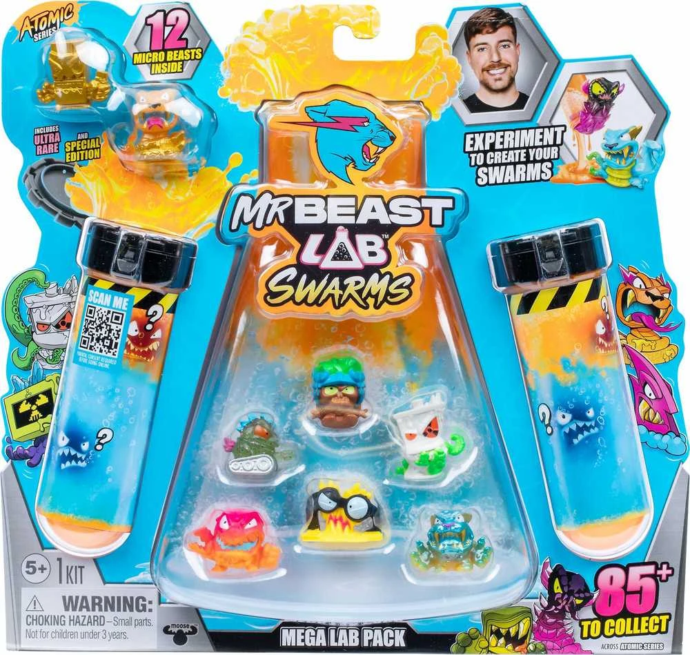 MrBeast Lab Swarms Atomic Mega Lab S2 – 12 figūrėlių, asortimentas