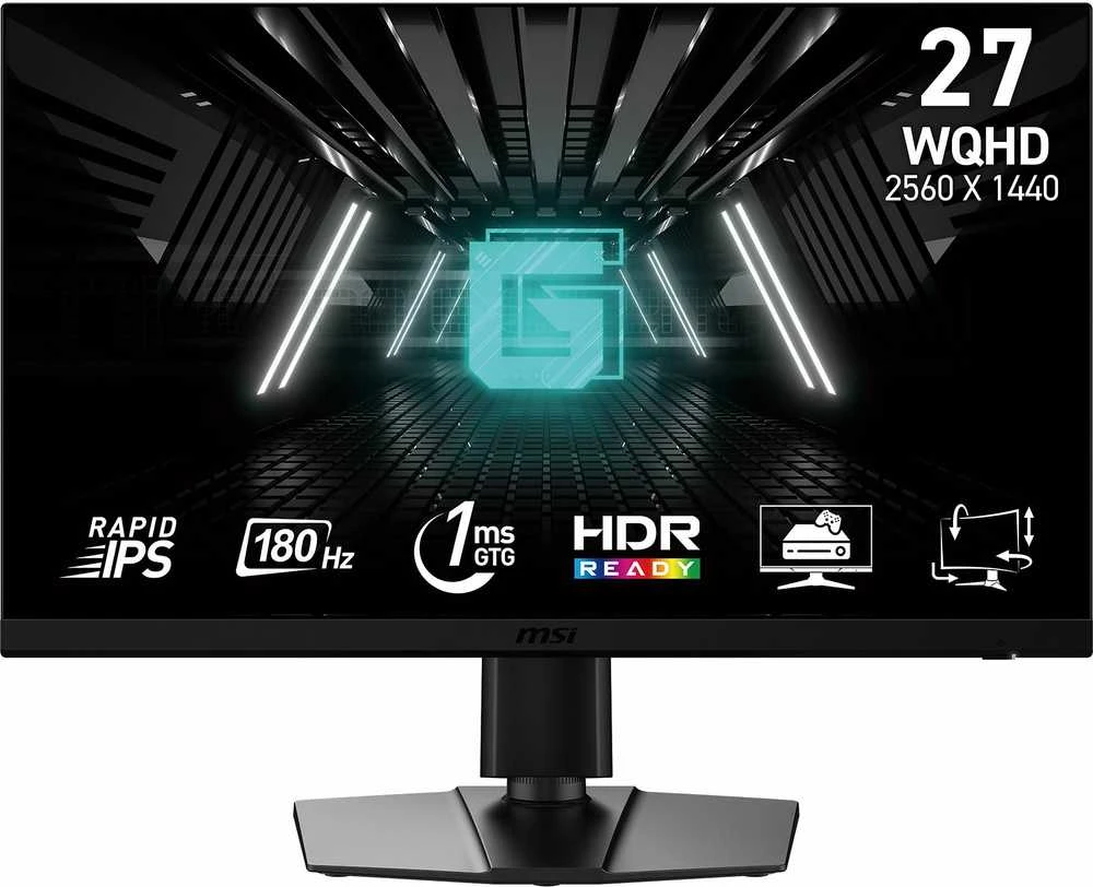 MSI G272QPF E2 27 colių Rapid IPS Flat 2560x1440 180Hz 1ms HDMI DP monitorius