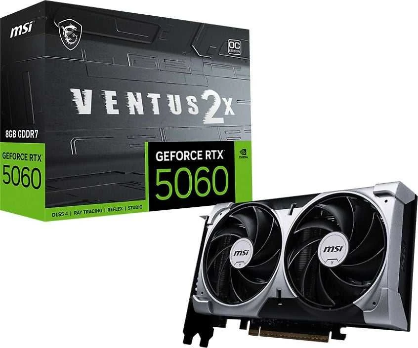 Vaizdo plokštė MSI GeForce RTX 5060 8G VENTUS 2X OC NVIDIA 8 GB GDDR7