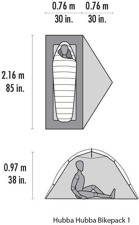 Vienvietė palapinė ant dviračio MSR Hubba Hubba Bikepack 1