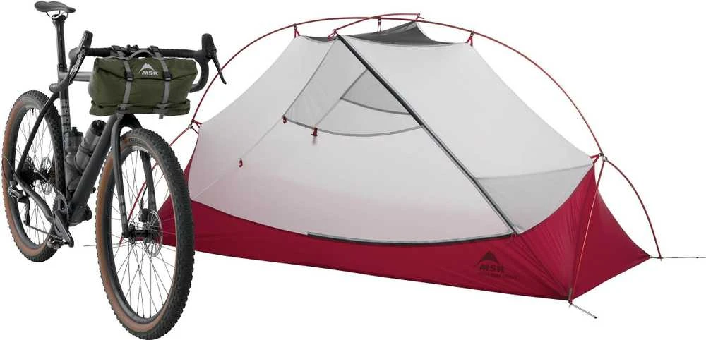 Vienvietė palapinė ant dviračio MSR Hubba Hubba Bikepack 1