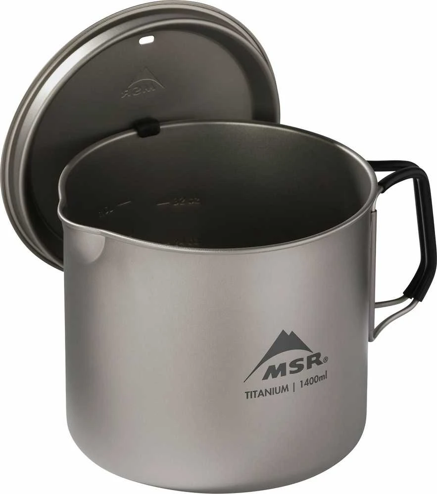 JAV MSR Titan Virdulys 1400 mL titaninis puodas