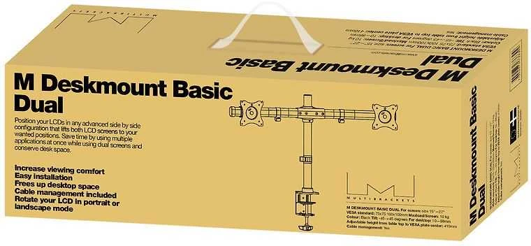 Laikiklis Multibrackets MB DESKMOUNT BASIC DUAL Juodas MAX 7.5KG