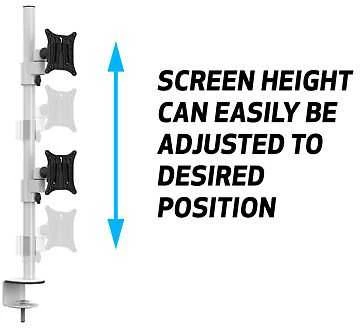 Laikiklis Multibrackets MB VESA DESKMOUNT OFFICELINE DUAL VERTICAL Juodas