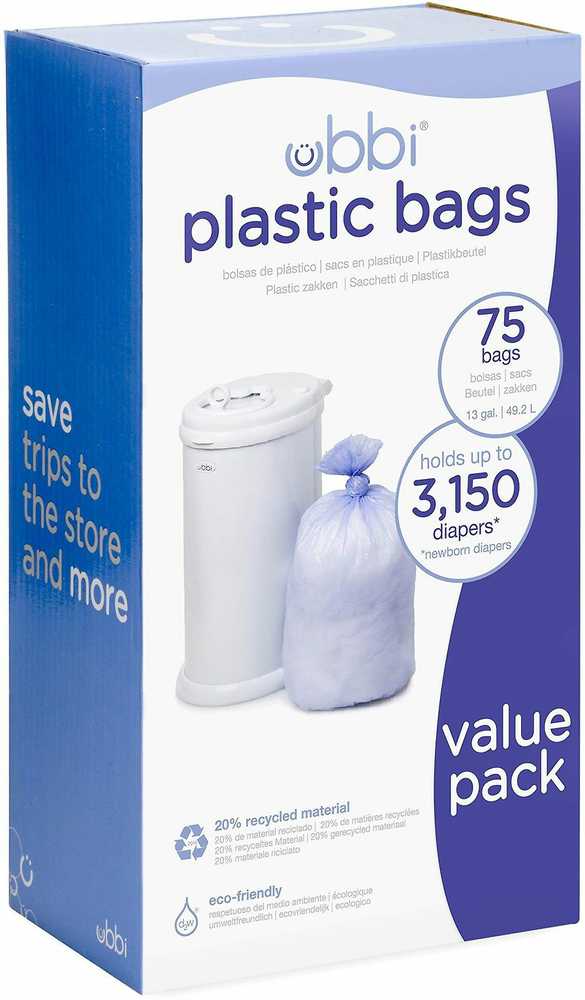 Muovipussit Ubbi-vaipparoskikseen, 3-pack