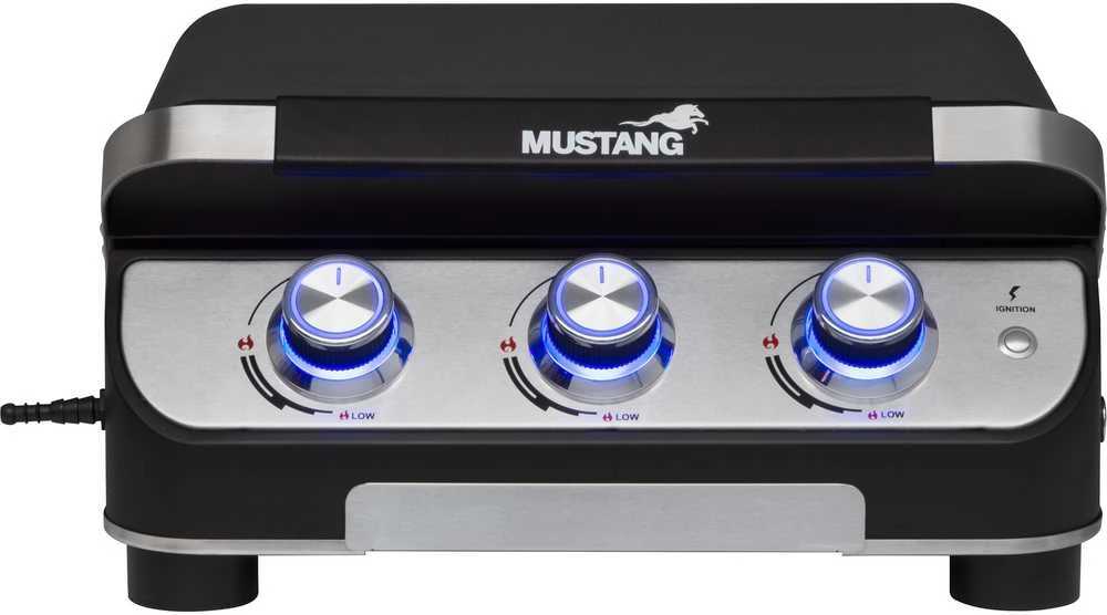 Mustang "Plate 3" Dujinis lauko grilis su trimis degikliais, 56 x 48 x 23 cm