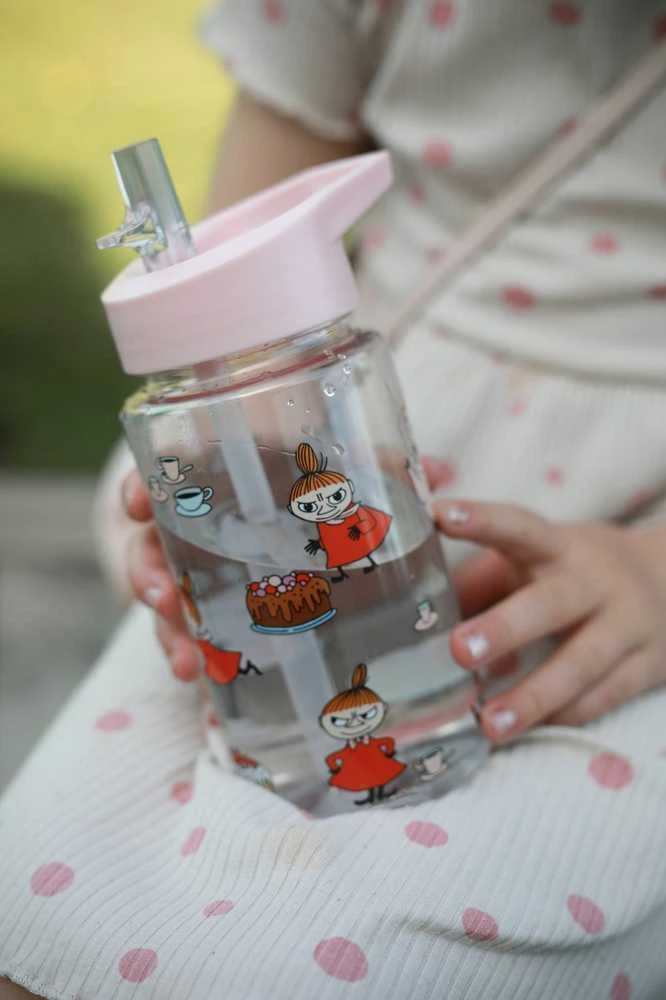 Skaidri 0,4L Muminukų gertuvė su šiaudeliu