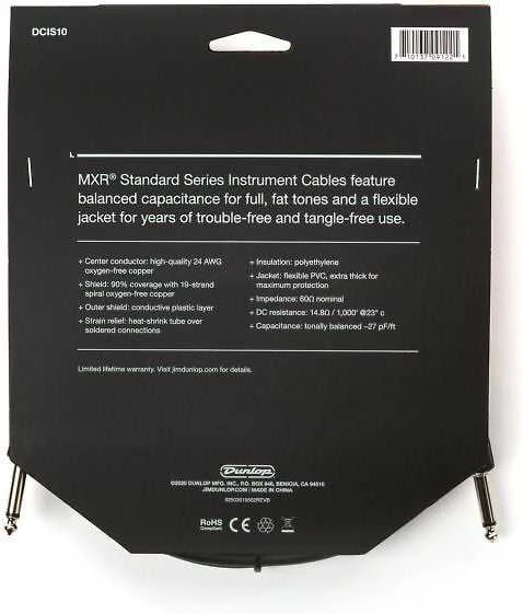 MXR Standard -instrumenttikaapeli 3m, musta