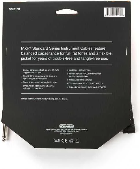 MXR instrumentų kabelio pakuotės techninė informacija