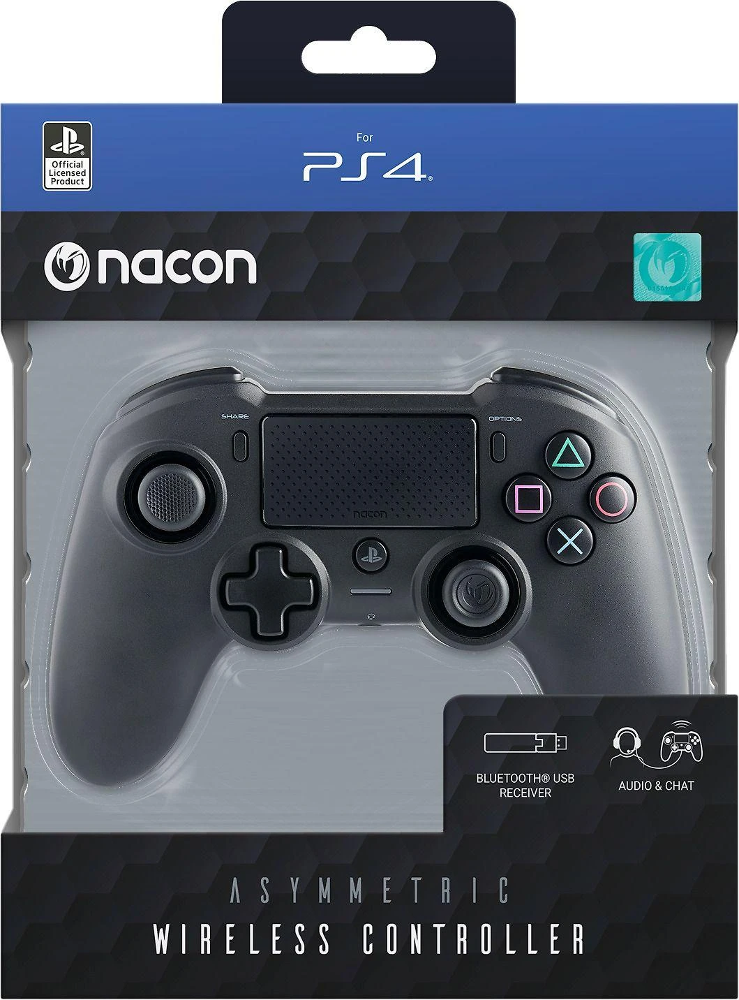 Sony NACON Asymmetric Wireless Žaidimų pultelis PC,PlayStation 4 Analoginis / skaitmeninis Bluetooth/USB Juoda
