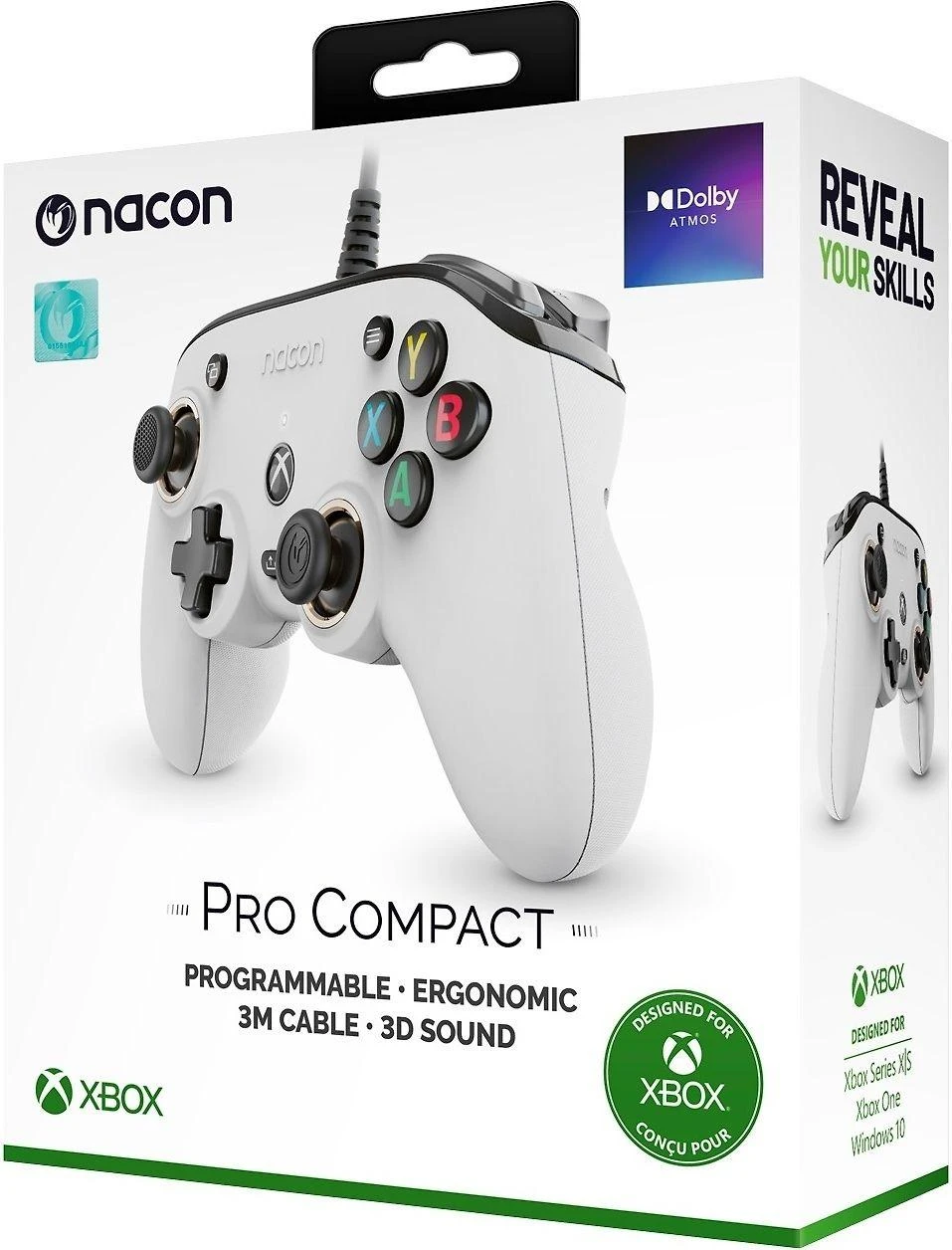 Nacon Pro Compact XBOX X/S & One laidinis valdiklis (balta)