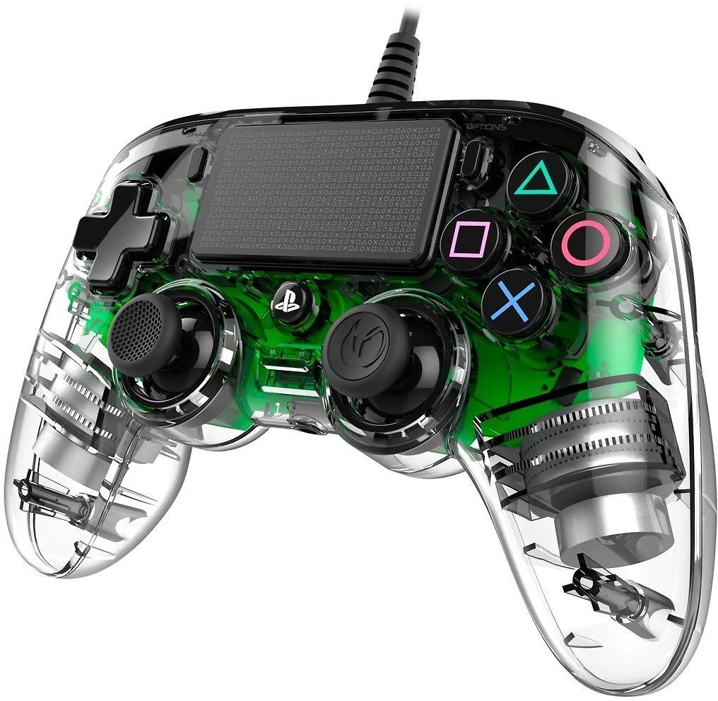 NACON PS4OFCPADCLGREEN žaidimų valdiklis Žaidimų pultelis PlayStation 4 Analoginis / skaitmeninis Žalia, Permatomas