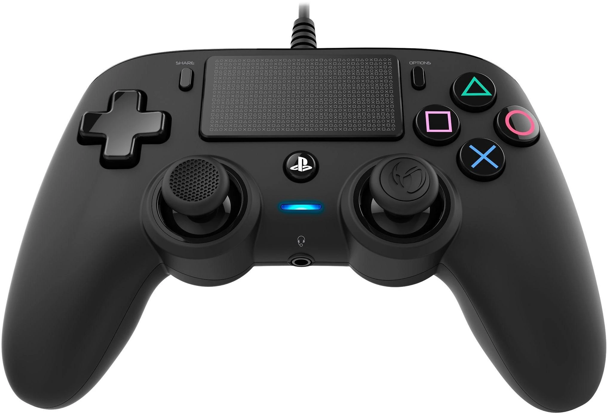 NACON PS4OFCPADBLACK žaidimų valdiklis Žaidimų pultelis PlayStation 4 Analoginis / skaitmeninis Juoda