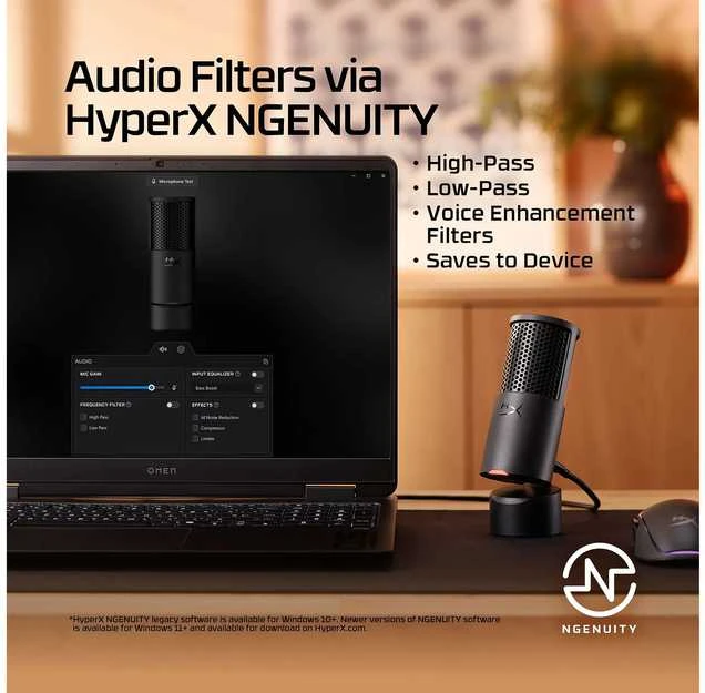 Carruzzo HyperX Solocast 2 BLK mikrofonas