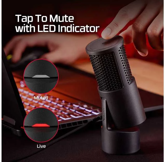 Carruzzo HyperX Solocast 2 BLK mikrofonas