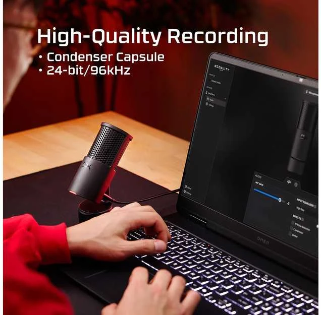 Carruzzo HyperX Solocast 2 BLK mikrofonas
