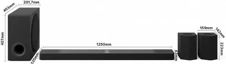 Namų kino sistema LG Soundbar su Dolby Atmos ir 9.1.5 kanalais | S95TR | Bluetooth