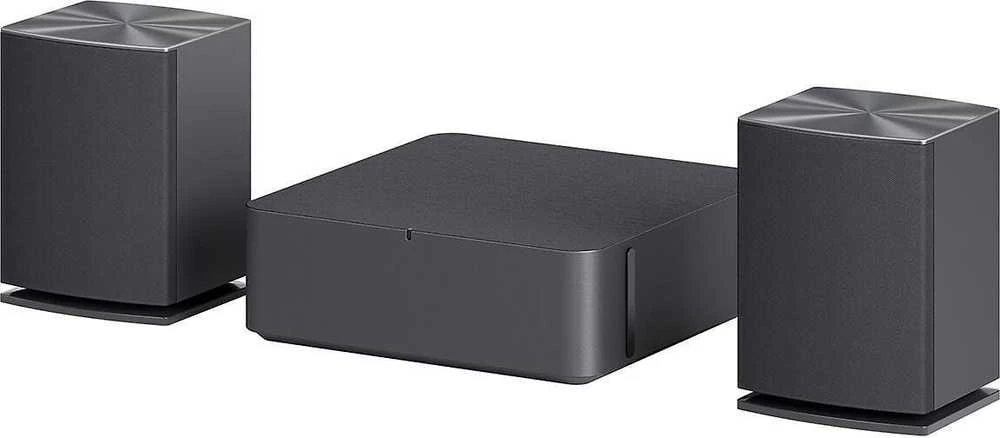 Namų kino sistema LG SQC4R garso juosta - Belaidis žemųjų dažnių garsiakalbis ir galiniai garsiakalbiai - 4,1 - 220 W - Dolby Digital - Bluetooth - Juodas